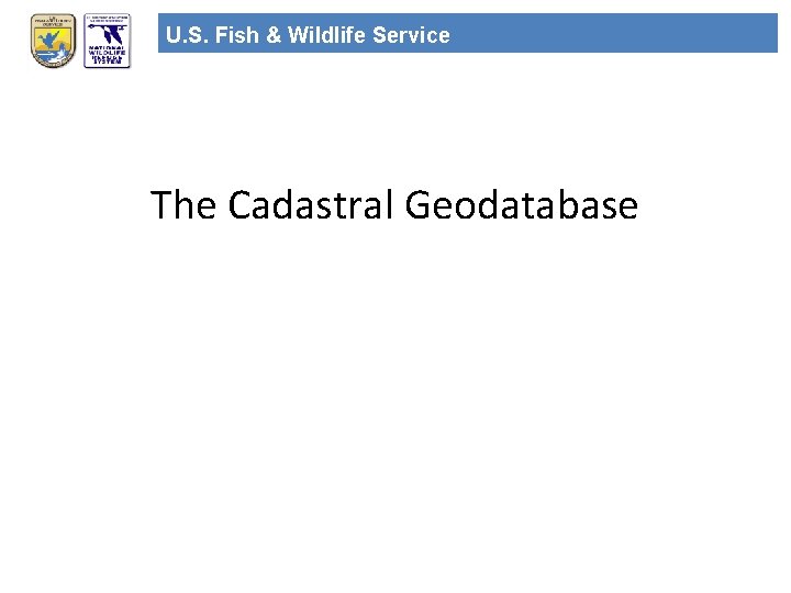 U. S. Fish & Wildlife Service The Cadastral Geodatabase 