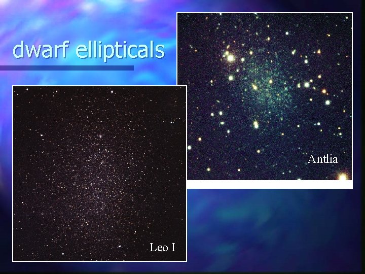 dwarf ellipticals Antlia Leo I 