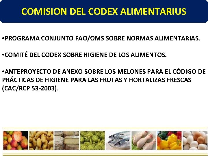 COMISION DEL CODEX ALIMENTARIUS • PROGRAMA CONJUNTO FAO/OMS SOBRE NORMAS ALIMENTARIAS. • COMITÉ DEL