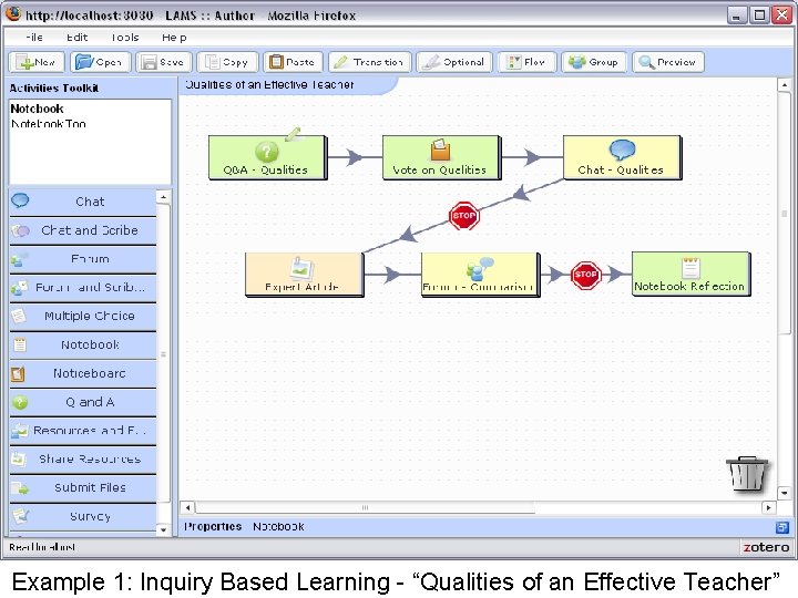 Example 1: Inquiry Based Learning - “Qualities of an Effective Teacher” 