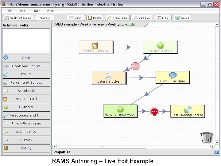 RAMS Authoring – Live Edit Example 
