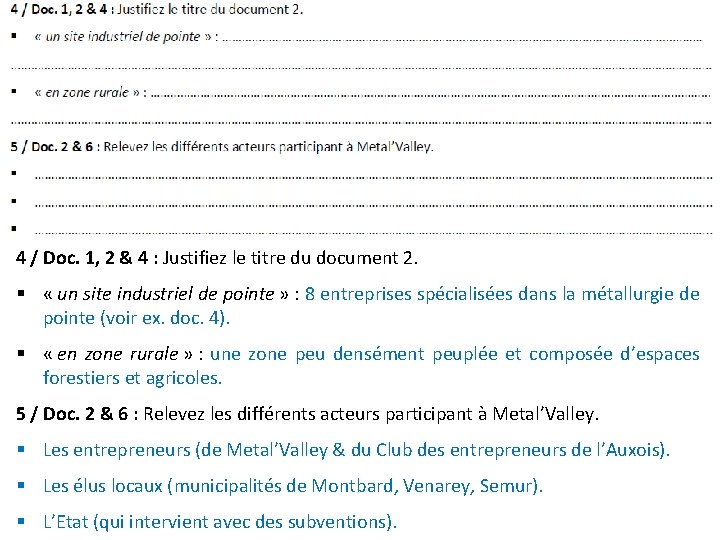 4 / Doc. 1, 2 & 4 : Justifiez le titre du document 2.