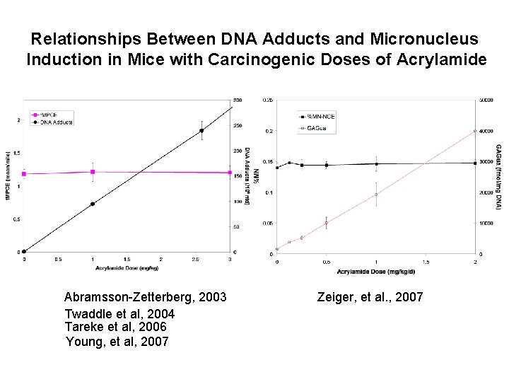 Relationships Between DNA Adducts and Micronucleus Induction in Mice with Carcinogenic Doses of Acrylamide