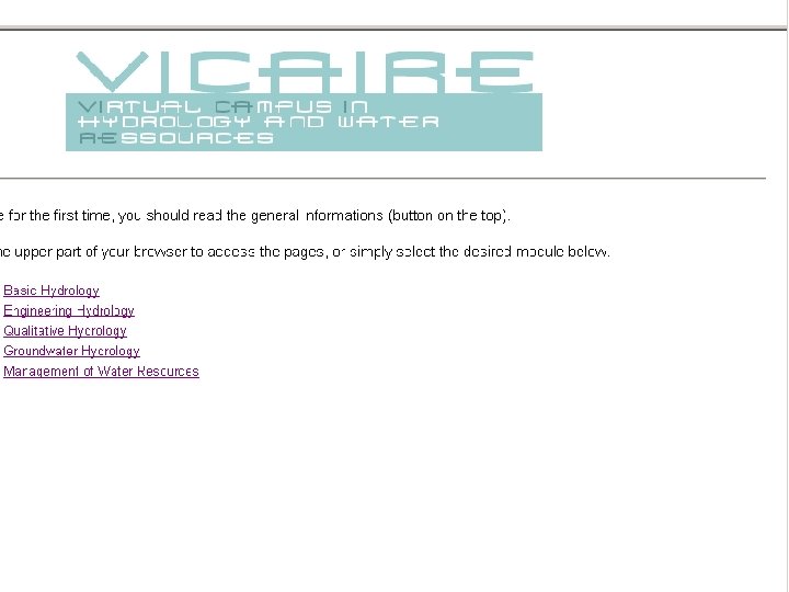 Vicaire Project October 2003 Faculté ENAC – Environnement Naturel, Architectural et Construit School of