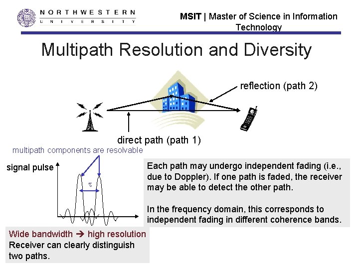MSIT | Master of Science in Information Technology Multipath Resolution and Diversity reflection (path