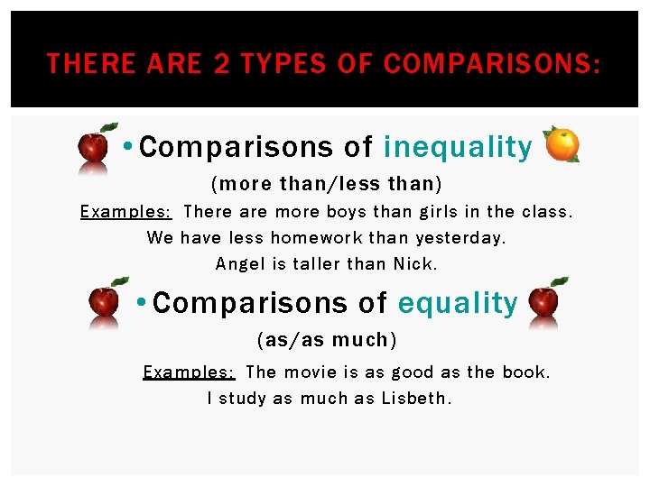 MAKING COMPARISONS 16 Es el 22 de octubre