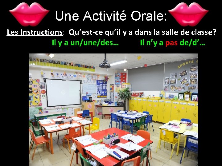 Une Activité Orale: Les Instructions: Qu’est-ce qu’il y a dans la salle de classe? Une Activité Orale: Les Instructions: Qu’est-ce qu’il y a dans la salle de classe?