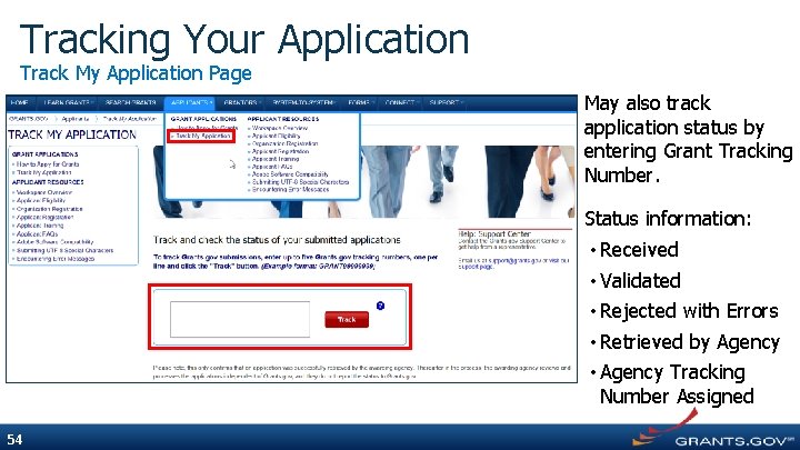 Tracking Your Application Track My Application Page May also track application status by entering