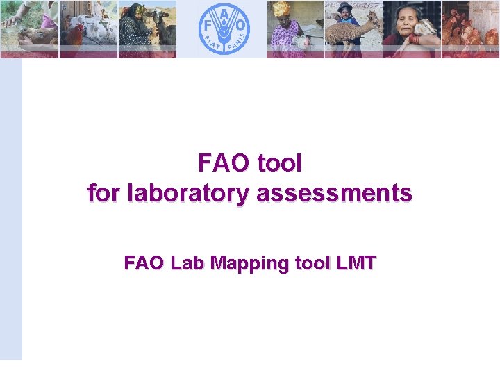 FAO tool for laboratory assessments FAO Lab Mapping tool LMT 