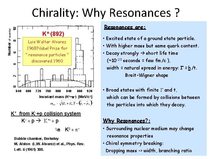 8 10 Resonances are: K*-(892) • Excited state of a ground state particle. Luis