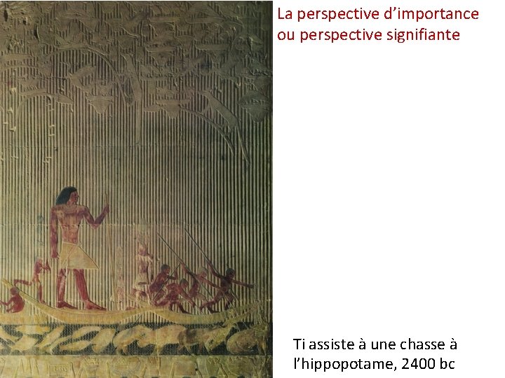 La perspective d’importance ou perspective signifiante Ti assiste à une chasse à l’hippopotame, 2400 La perspective d’importance ou perspective signifiante Ti assiste à une chasse à l’hippopotame, 2400