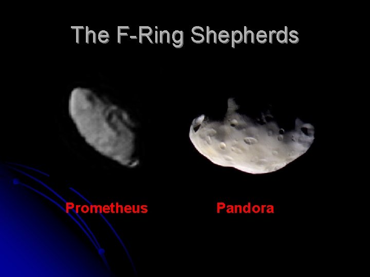 The F-Ring Shepherds Prometheus Pandora 