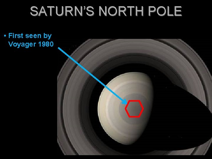 SATURN’S NORTH POLE • First seen by Voyager 1980 