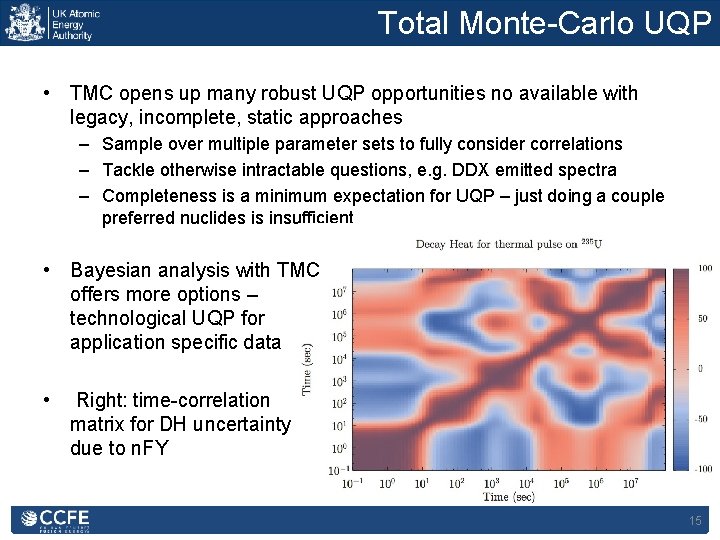 Total Monte-Carlo UQP • TMC opens up many robust UQP opportunities no available with