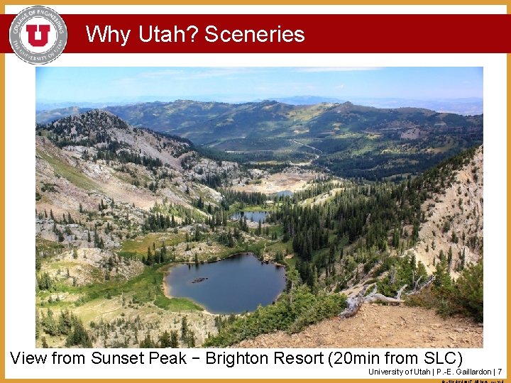 Why Utah? Sceneries View from Sunset Peak – Brighton Resort (20 min from SLC)