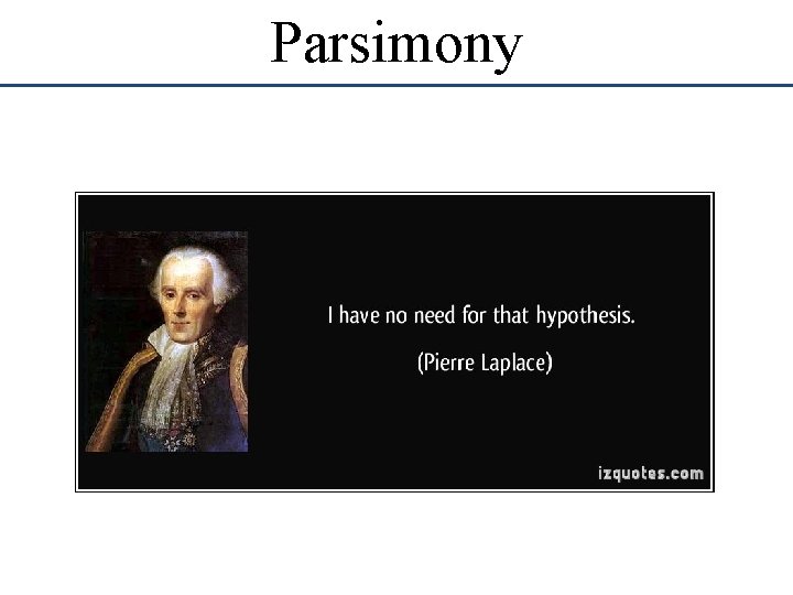Parsimony Parsimony