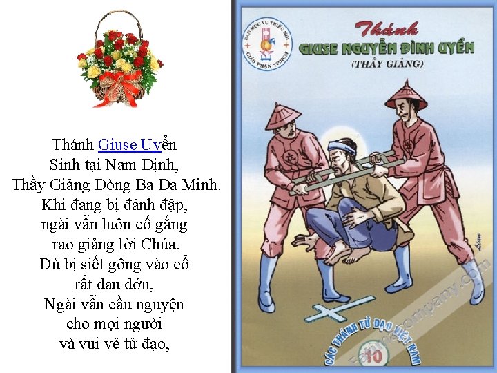 Thánh Giuse Uyển Sinh tại Nam Ðịnh, Thầy Giảng Dòng Ba Ða Minh. Khi