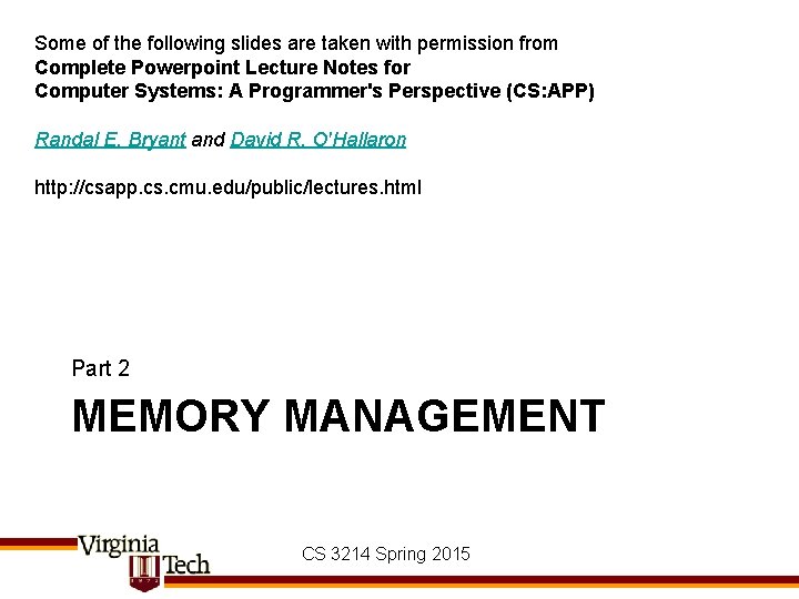 Some of the following slides are taken with permission from Complete Powerpoint Lecture Notes