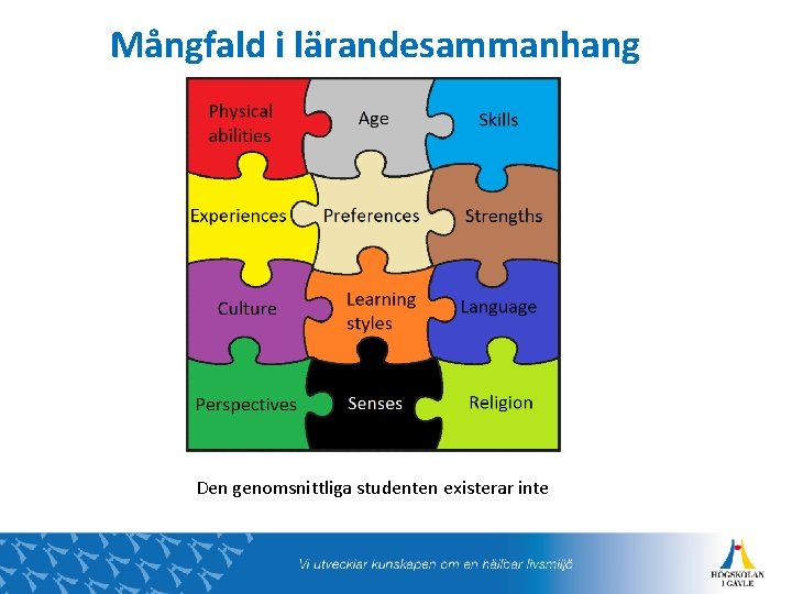 Mångfald i lärandesammanhang Den genomsnittliga studenten existerar inte 