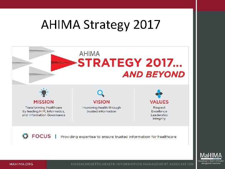 AHIMA Strategy 2017 