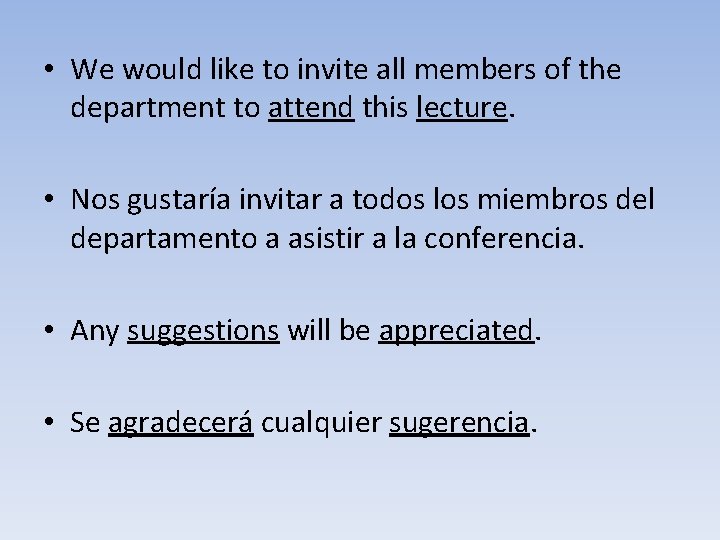  • We would like to invite all members of the department to attend