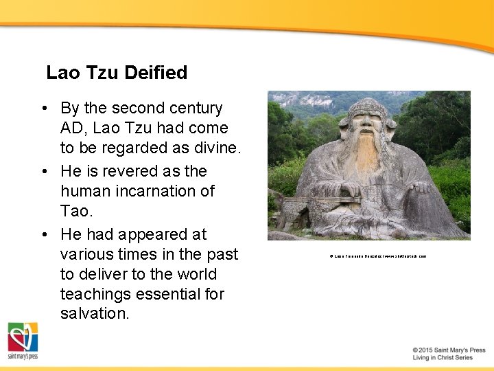 Lao Tzu Deified • By the second century AD, Lao Tzu had come to Lao Tzu Deified • By the second century AD, Lao Tzu had come to