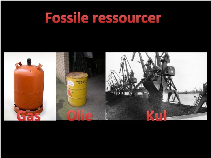 Fossile ressourcer Gl. Hasseris skole Gas Olie Kul 