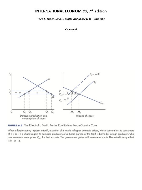 INTERNATIONAL ECONOMICS, 7 th edition Theo S. Eicher, John H. Mutti, and Michelle H.