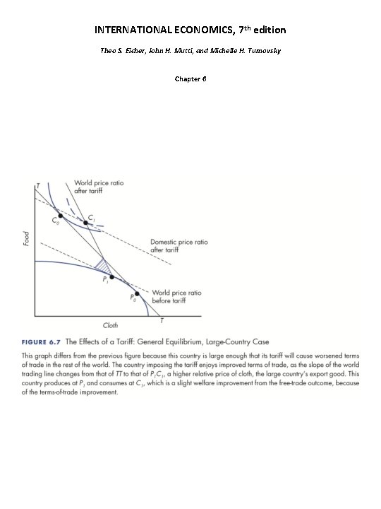 INTERNATIONAL ECONOMICS, 7 th edition Theo S. Eicher, John H. Mutti, and Michelle H.
