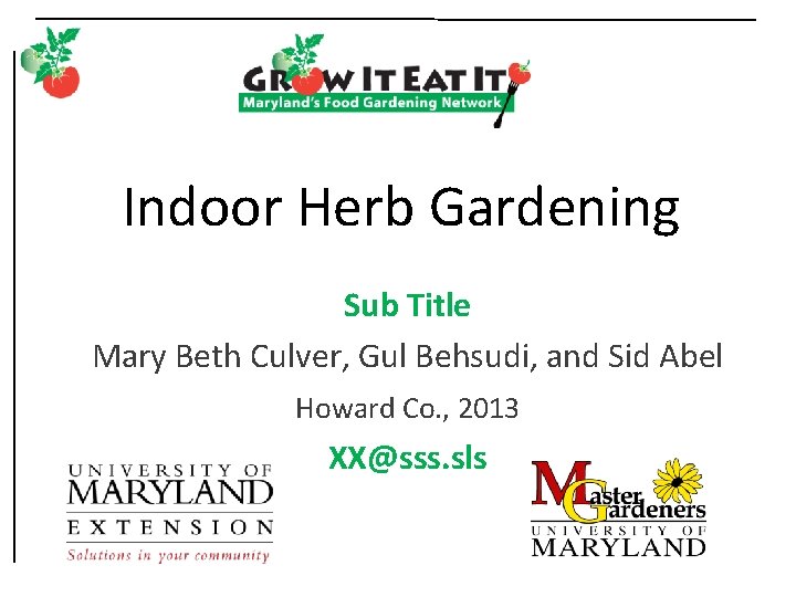 Indoor Herb Gardening Sub Title Mary Beth Culver, Gul Behsudi, and Sid Abel Howard