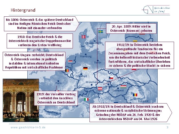 Hintergrund Bis 1806: Österreich & das spätere Deutschland sind im Heiligen Römischen Reich Deutscher