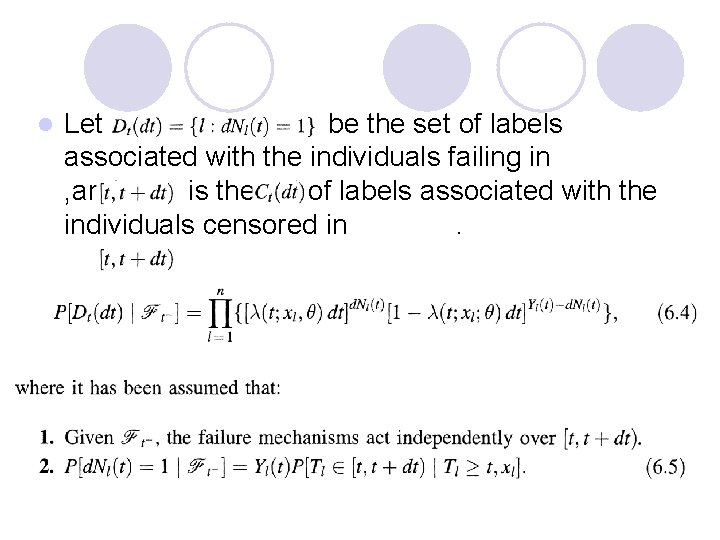 l Let be the set of labels associated with the individuals failing in ,