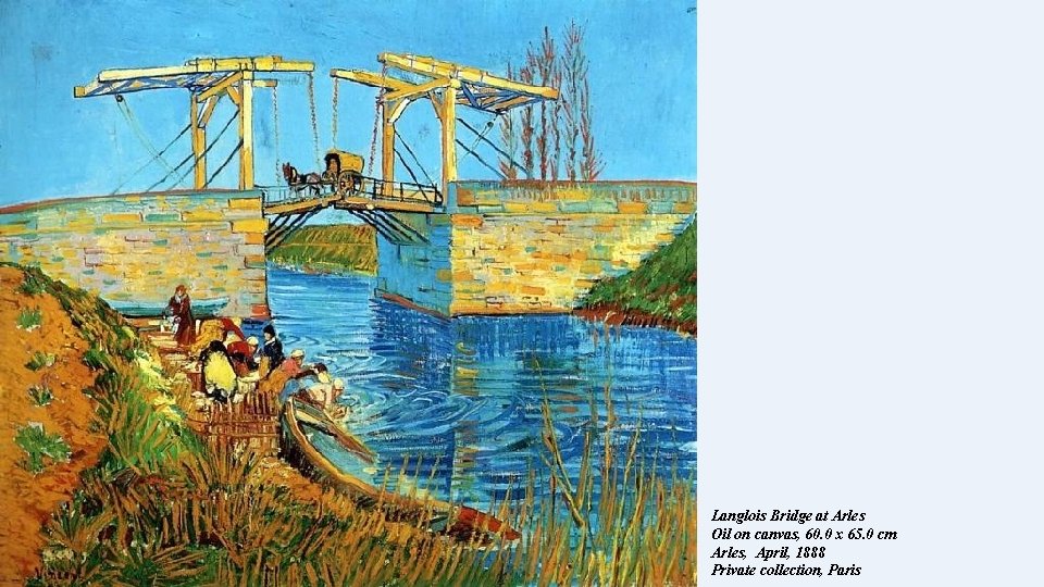 Langlois Bridge at Arles Oil on canvas, 60. 0 x 65. 0 cm Arles,