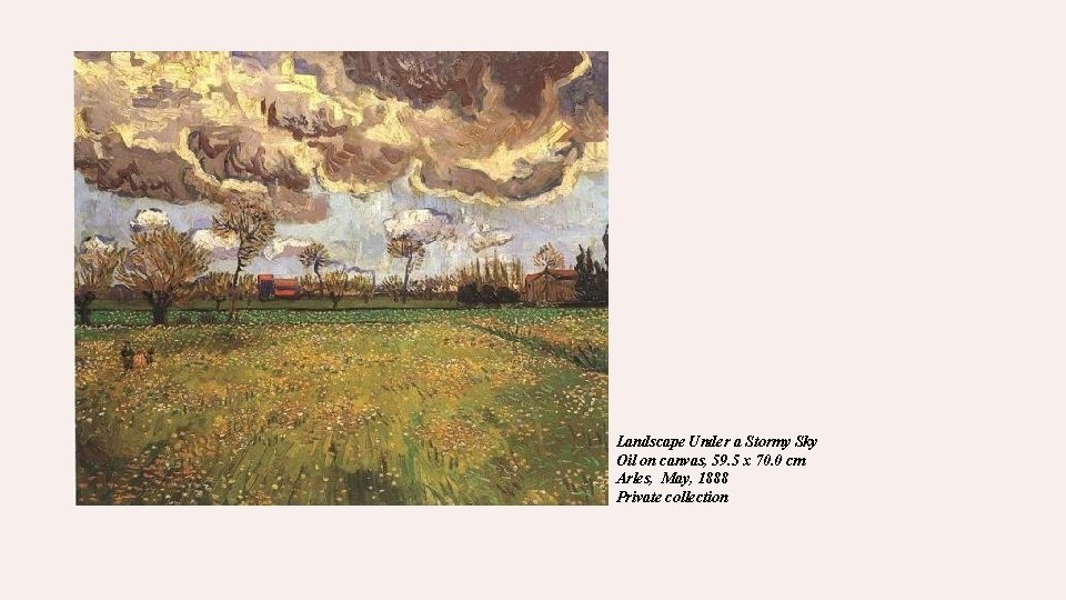 Landscape Under a Stormy Sky Oil on canvas, 59. 5 x 70. 0 cm