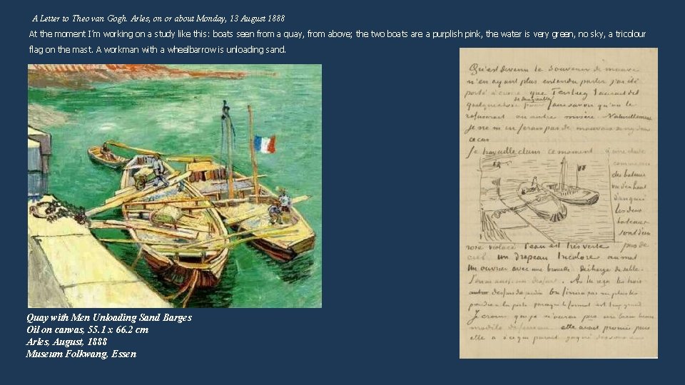 A Letter to Theo van Gogh. Arles, on or about Monday, 13 August 1888