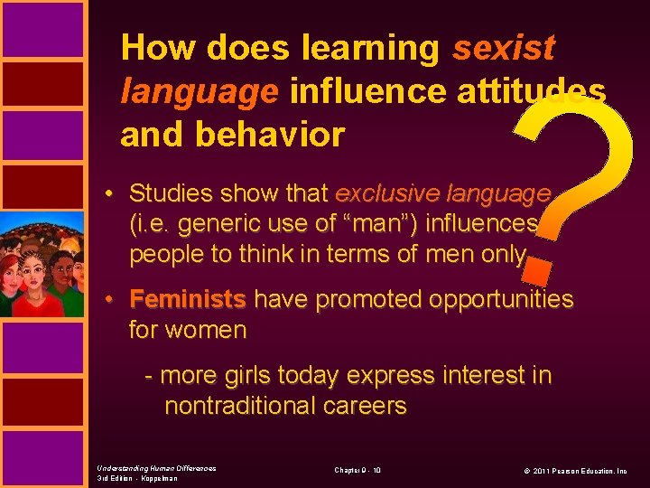 How does learning sexist language influence attitudes and behavior • Studies show that exclusive
