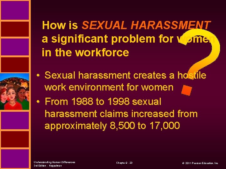 How is SEXUAL HARASSMENT a significant problem for women in the workforce • Sexual