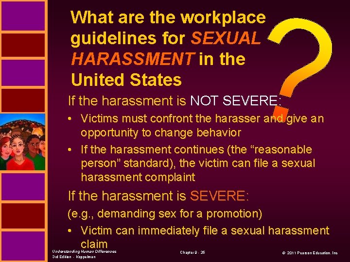 What are the workplace guidelines for SEXUAL HARASSMENT in the United States If the