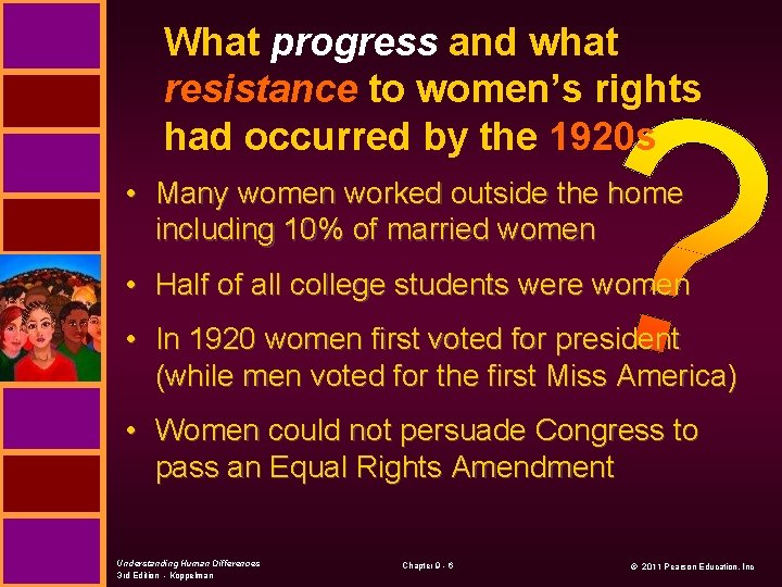 What progress and what resistance to women’s rights had occurred by the 1920 s