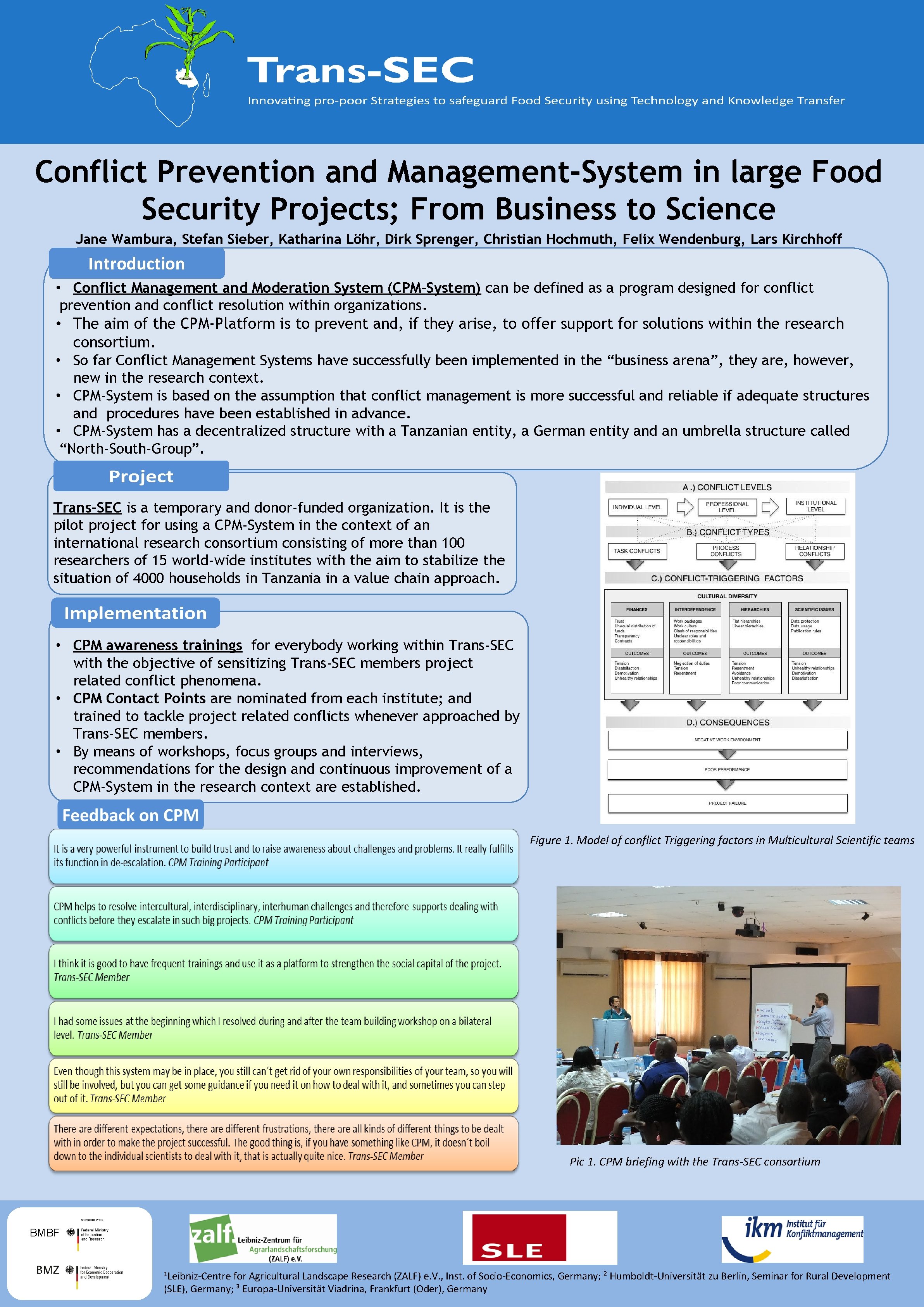 Conflict Prevention and Management-System in large Food Security Projects; From Business to Science Jane Conflict Prevention and Management-System in large Food Security Projects; From Business to Science Jane