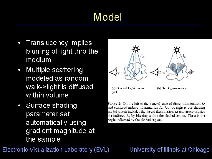 Model • Translucency implies blurring of light thro the medium • Multiple scattering modeled