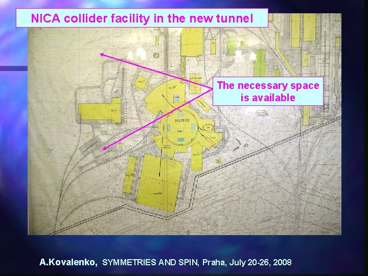 NICA collider facility in the new tunnel The necessary space is available A. Kovalenko,