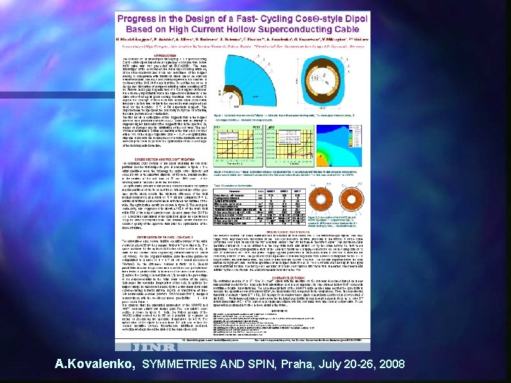 A. Kovalenko, SYMMETRIES AND SPIN, Praha, July 20 -26, 2008 