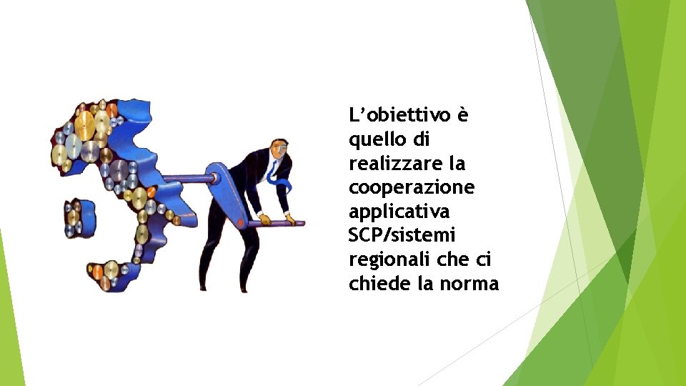 L’obiettivo è quello di realizzare la cooperazione applicativa SCP/sistemi regionali che ci chiede la