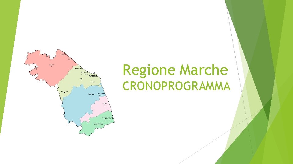 Regione Marche CRONOPROGRAMMA 