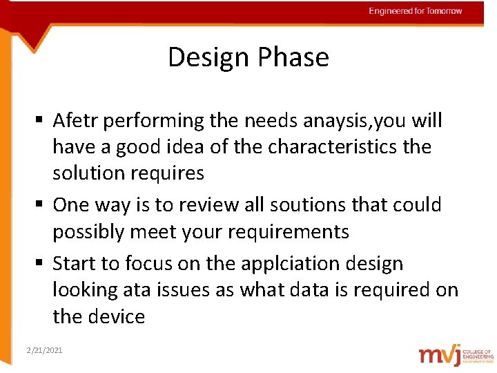 Engineered For Tomorrow Subject Name Wireless Networks And