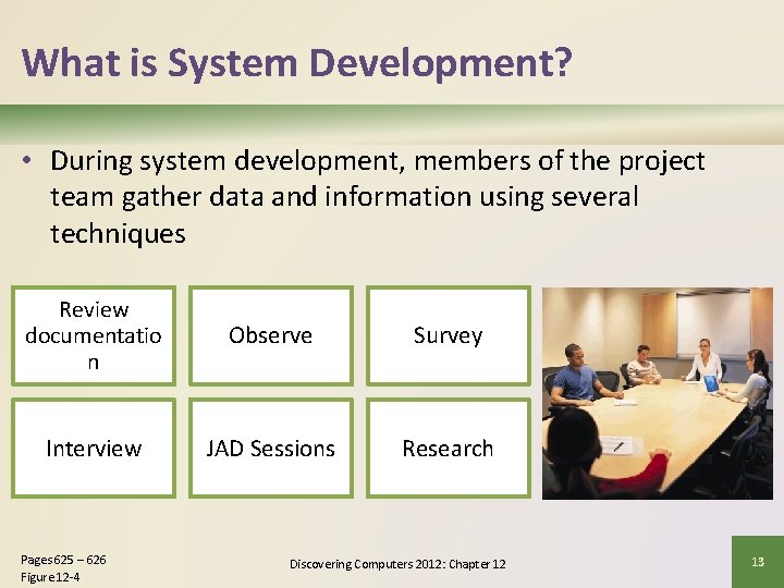 What is System Development? • During system development, members of the project team gather