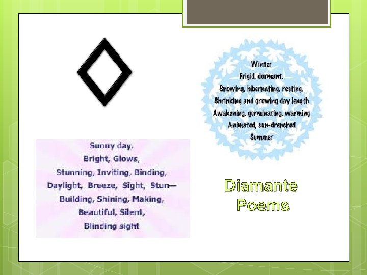 Diamante Poems 