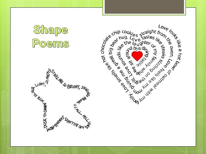 Shape Poems 