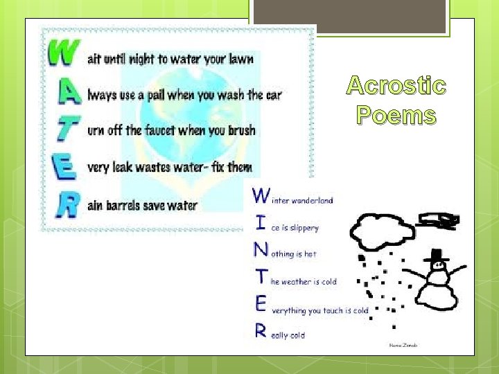 Acrostic Poems 